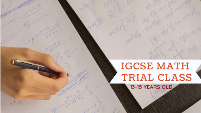 Prepare for your IGCSE Math with our trial class offer!